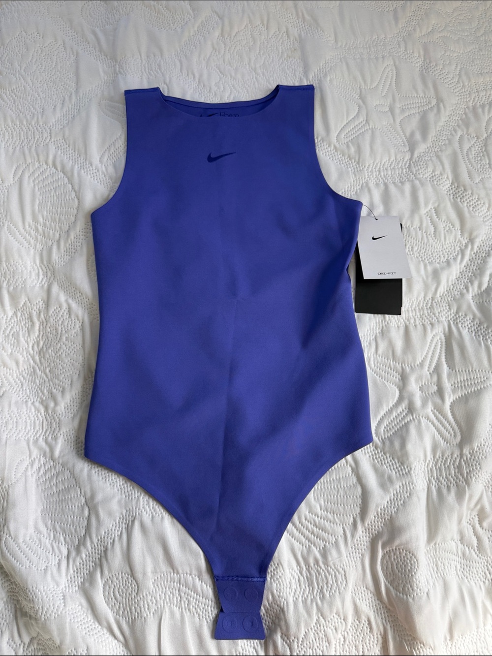 Nike Womens Cobalt Blue Sleeveless One-Piece Bodysuit